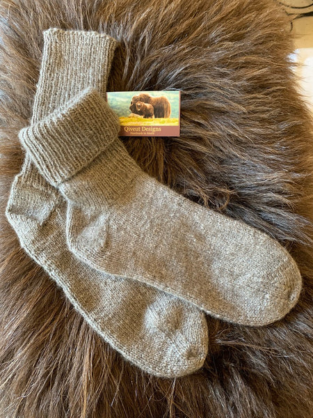 Hand Knit Qiviut Socks Made in Alaska by Qiveut Designs | Qiveut.com