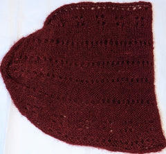 100% Qiviut Mobius a Smoke Ring Style by Qiveut Designs
Hand Dyed Cranberry
Hand Knit Mobius using circular needles and a twisted cast on

Circular Lace Neck Scarf&nbsp;

Hand Knit Lace Pattern is different on each Lace Mobius

Twist keeps the scarf from shifting when worn around the neck