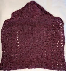 100% Qiviut Mobius a Smoke Ring Style by Qiveut Designs
Hand Dyed Raspberry
Hand Knit Mobius using circular needles and a twisted cast on

Circular Lace Neck Scarf&nbsp;

Hand Knit Lace Pattern is different on each Lace Mobius

Twist keeps the scarf from shifting when worn around the neck